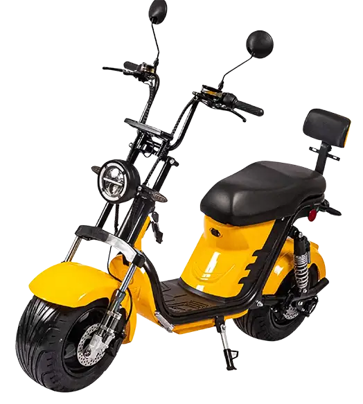 Scooter elétrica Moto Chefe X12 amarela e preta